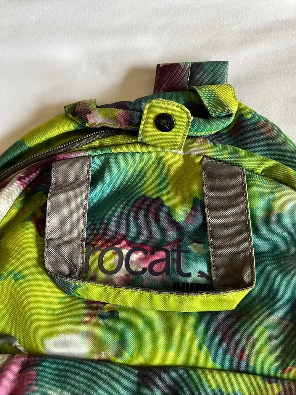 PUMA Procat Green Watercolor Tie Dye Multi-Pocket Backpack Rucksack